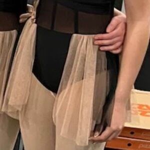 Elegant Kids Dance Costume in Black and Cream